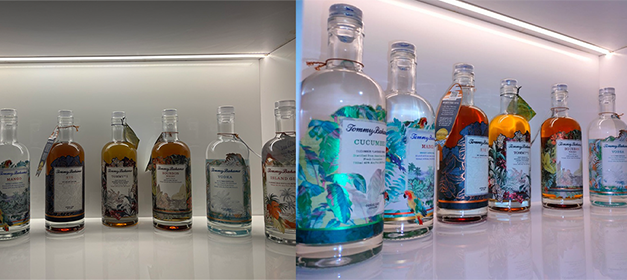 Retail liquor display rack designed by Baba Supersign, New Delhi
