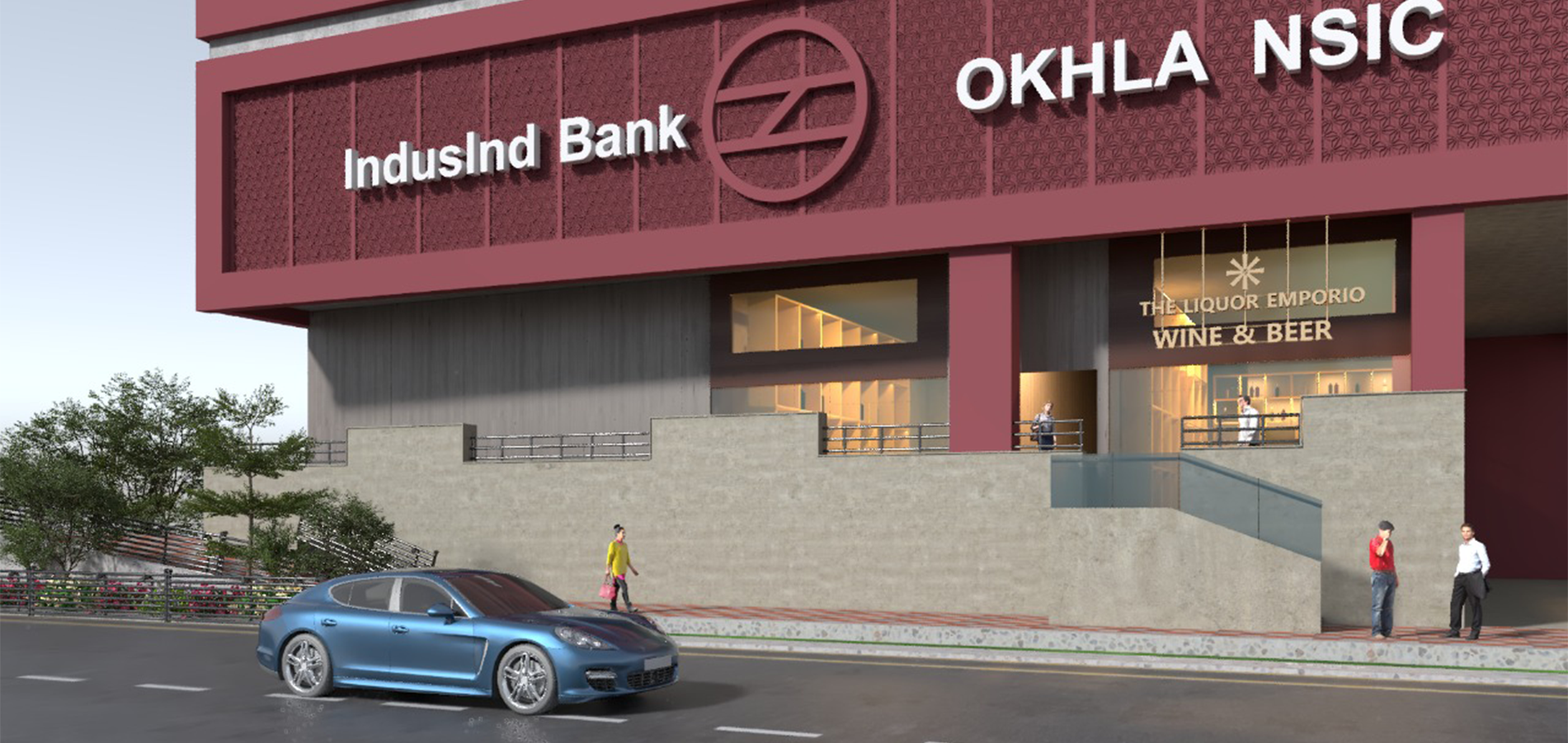 The Liquor Emporio signage project in Okhla New Delhi by Baba Supersign