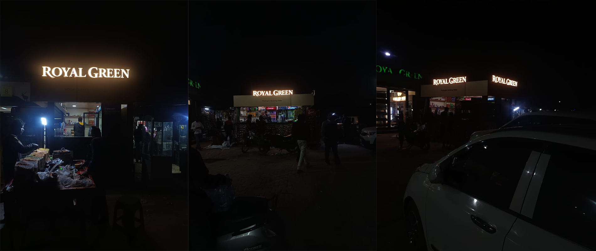 Royal Green Water kiosk signage