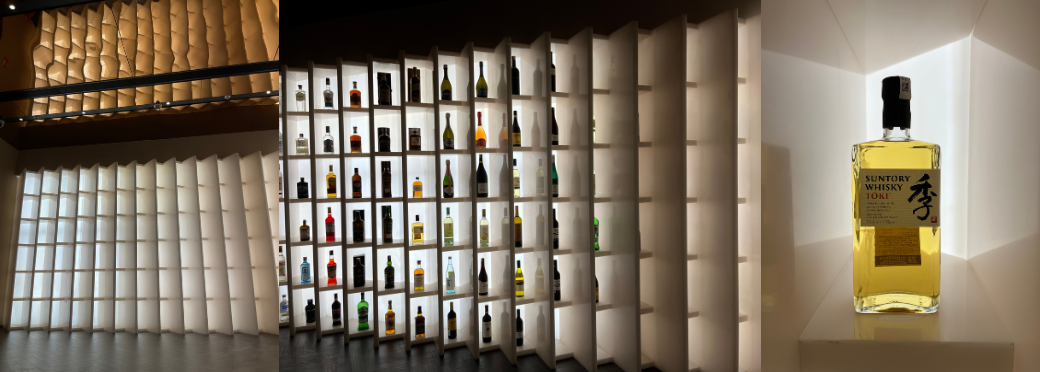 Custom liquor bottle display rack with branding