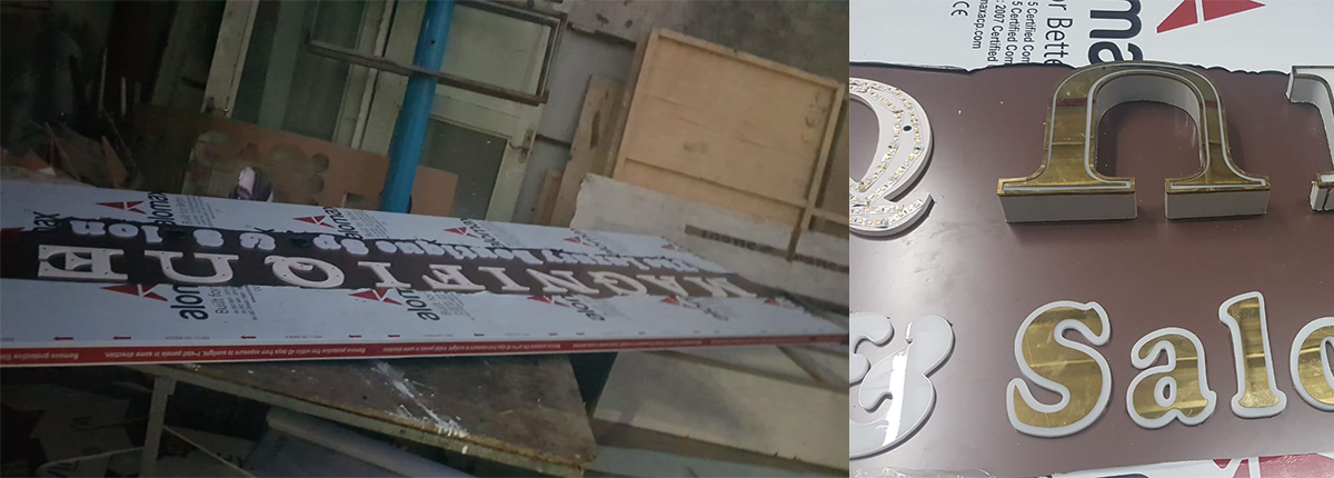 Channel letter signage (3D letters) fabrication by Baba SuperSign in Delhi NCR