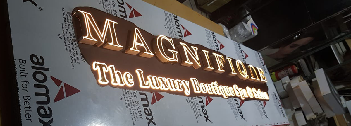 Channel letter signage (3D letters) fabrication by Baba SuperSign in Delhi NCR