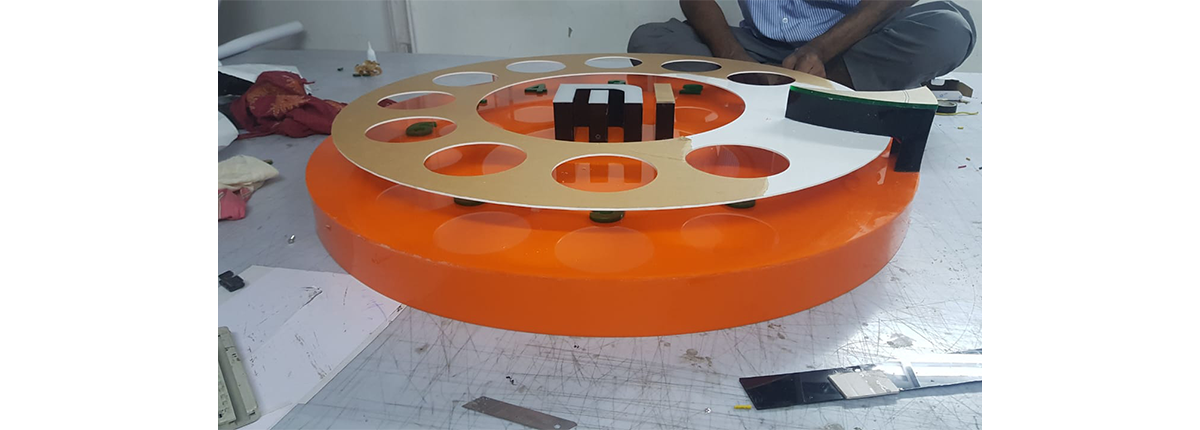 Brand decor and identity wall work by Baba SuperSign in Delhi NCR