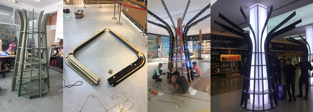 Brand decor and identity wall work by Baba SuperSign in Delhi NCR