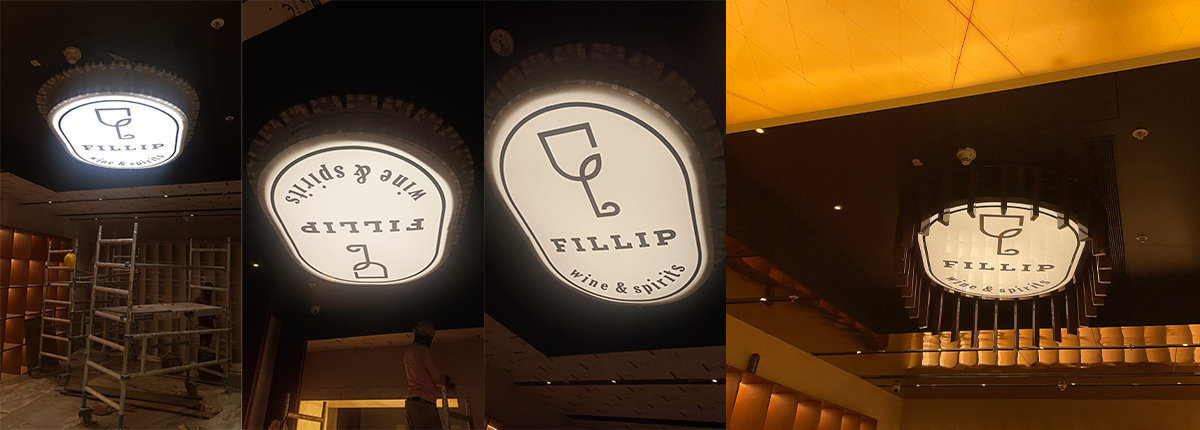 Brand decor and identity wall work by Baba SuperSign in Delhi NCR