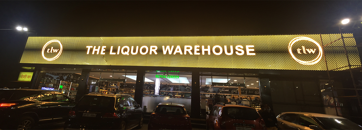 Luxury retail multi-layer signage with halo lighting - Baba SuperSign