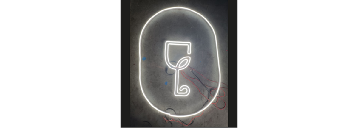 Custom LED neon flex signage for cafe wall - Baba SuperSign